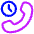 Call Time Duration Icon from Plump Neon Set