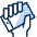 Mobile Phone Hand Holding Icon from Cyber Duotone Set | Free Download as SVG Vector and Transparent PNG | Streamline icons