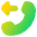 Phone Call Forwarded Icon from Plump Gradient Set