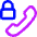 Phone Call Locked Icon from Core Neon Set