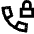 Phone Call Locked Icon from Sharp Line Set