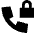 Phone Call Locked Icon from Sharp Solid Set