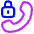 Phone Call Locked Icon from Plump Neon Set
