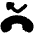 Phone Call Missed Icon from Plump Solid Set