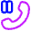 Phone Call Pause Icon from Plump Neon Set