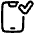 Phone Check Confirm Icon from Plump Line Set