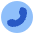 Phone Circle Icon from Plump Flat Set