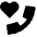 Phone Favorite Heart Icon from Sharp Solid Set