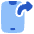 Phone Mobile Screen Share App Shortcut Icon from Plump Flat Set