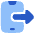 Phone Send To Mobile Icon from Plump Flat Set