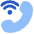 Phone Wifi Calling Bar 3 Icon from Plump Flat Set
