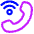 Phone Wifi Calling Bar 3 Icon from Plump Neon Set