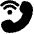 Phone Wifi Calling Bar 3 Icon from Plump Solid Set