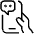 Phone Hand Typing Icon from Ultimate Light Set