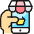 Mobile Shopping Shop Hand Icon from Ultimate Colors Set