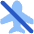 Airplane Disabled Icon from Plump Flat Set