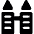 Modern Architecture Twin Building Icon from Ultimate Bold Set | Free Download as SVG Vector and Transparent PNG | Streamline icons