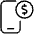 Smartphone Pay Dollar 1 Icon from Ultimate Light Set