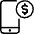 Smartphone Pay Dollar 1 icon - Free transparent PNG, SVG. No sign up needed.