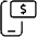 Smartphone Pay Dollar Icon from Ultimate Light Set