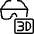 Modern Tv 3 D Glasses Icon from Ultimate Light Set