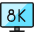 Modern Tv 8k Icon from Ultimate Colors Set