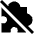 Puzzle Extension Off Disabled Icon from Sharp Solid Set