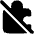 Puzzle Extension Off Disabled Icon from Plump Solid Set