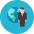 Businessman Globe Icon from Kameleon Colors - Free Set