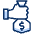 Cash Bag Give Icon from Cyber Duotone - Free Set