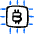 Crypto Currency Bitcoin Chip Icon from Freehand Duotone - Free Set