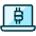 Crypto Currency Bitcoin Laptop Icon from Ultimate Duotone - Free Set