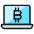 Crypto Currency Bitcoin Laptop Icon from Ultimate Colors - Free Set