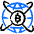 Crypto Currency Bitcoin Network Globe Icon from Freehand Duotone - Free Set