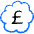 Currency Pound Bubble Icon from Freehand Duotone - Free Set