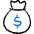 Money Bag Dollar Icon from Freehand Duotone - Free Set