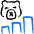 Saving Bear Market Graph Bars Icon from Freehand Duotone - Free Set