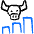 Saving Bull Market Graph Bars Icon from Freehand Duotone - Free Set