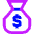 Bag Dollar Icon from Sharp Neon - Free Set