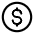 Dollar Minimalistic Icon from Solar Linear Set