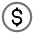 Dollar Minimalistic Icon from Solar Line Duotone Set