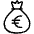 Money Bag Euro Icon from Ultimate Light Set | Free Download as SVG Vector and Transparent PNG | Streamline icons