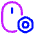 Mouse Setting Bolt Nut Icon from Plump Neon Set