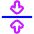 Arrow Align Center Icon from Plump Neon Set