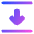 Arrow Align Move Down Bottom Icon from Plump Gradient Set