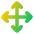 Line Arrow Move Icon from Core Gradient Set
