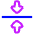 Triangle Arrow Align Center Icon from Plump Neon Set