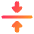 Triangle Arrow Align Center Icon from Plump Gradient Set