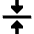 Triangle Arrow Align Center Icon from Sharp Solid Set