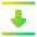 Triangle Arrow Align Move Down Bottom Icon from Plump Gradient Set